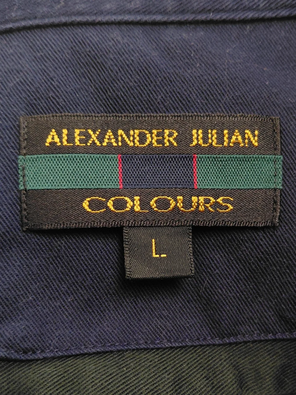 Vintage Alexander Julian Colours Forest Green Heavy Twill Button Down Shirt L